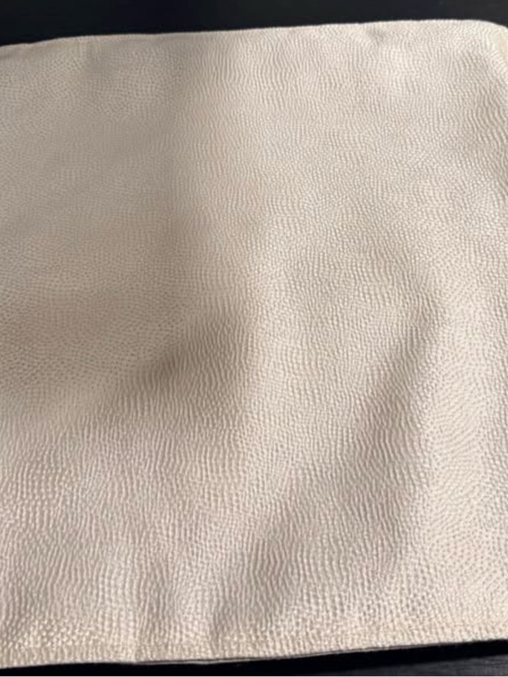 Textured Cream Fabric Accent Pillow (1)